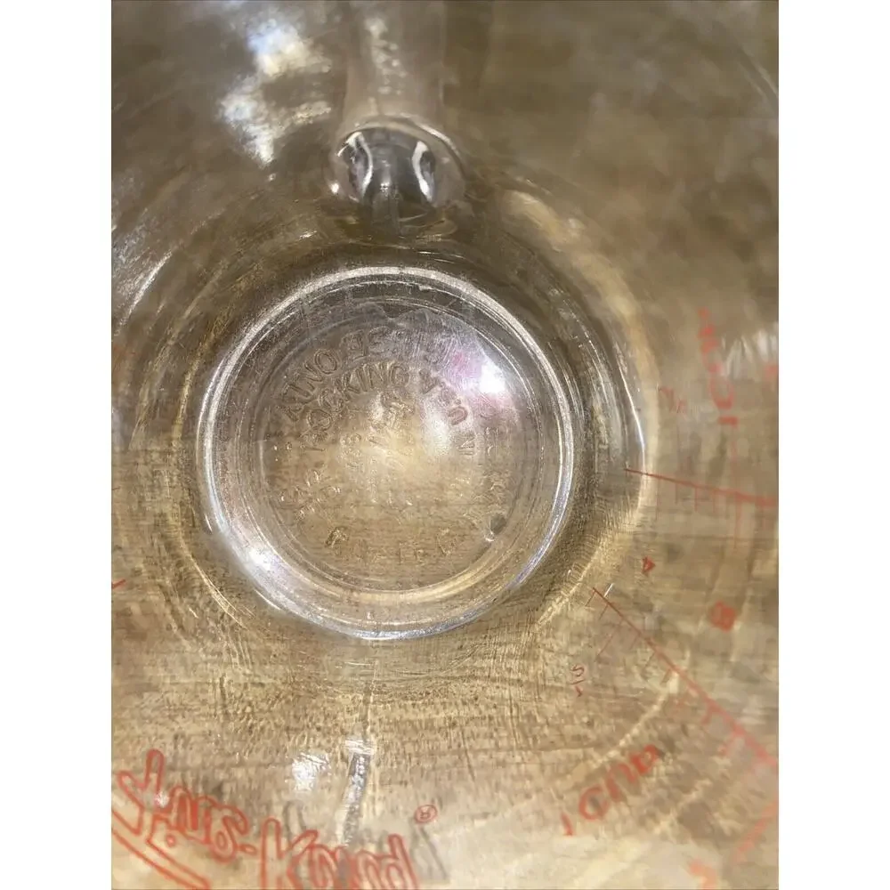 Vintage Anchor Hocking Fire-King 2 CUP GLASS MEASURING Cup~ 1970s USA Glass Red